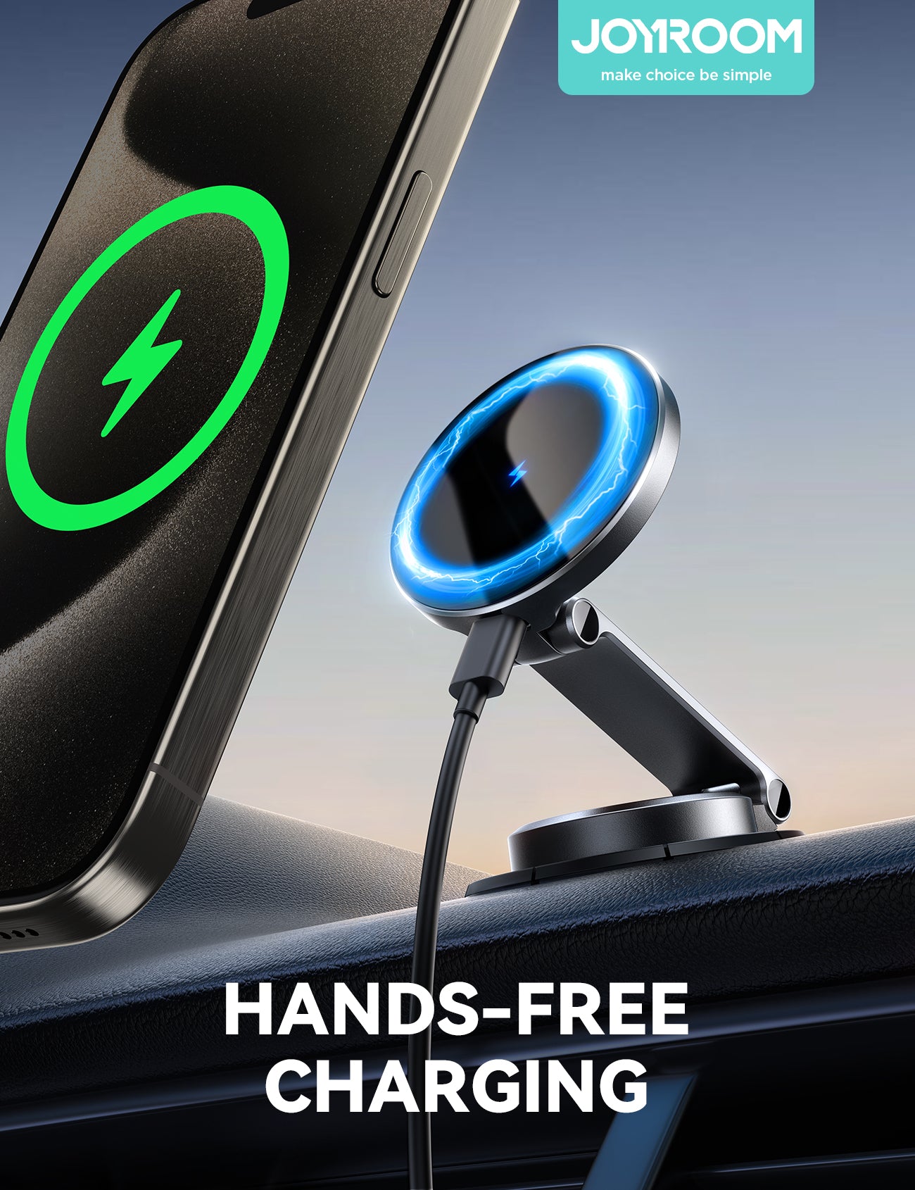 JOYROOM JR-ZS408 Magnetic Wireless Car Charger Holder