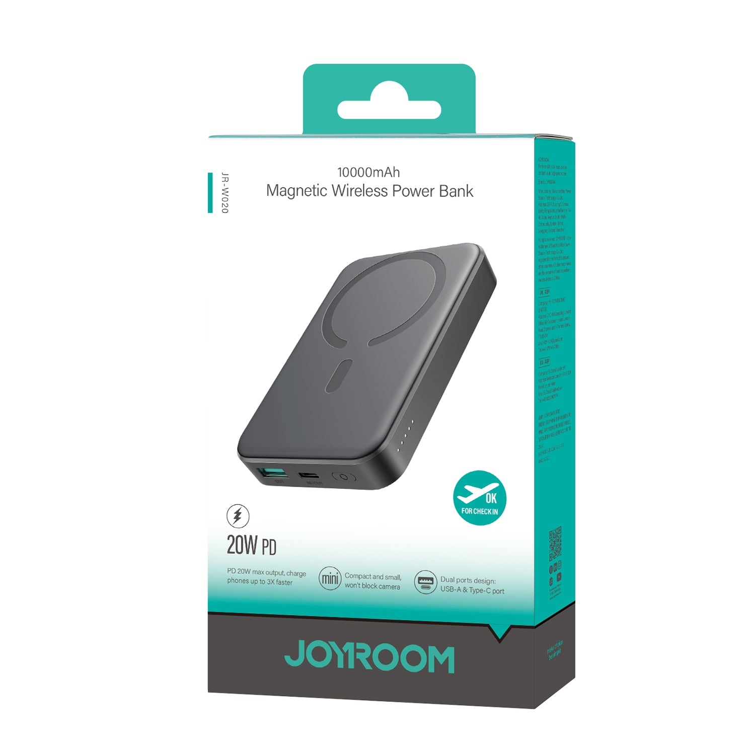 JOYROOM JR-W020 20W Magnetic Wireless Power Bank 10000mAh-B2B