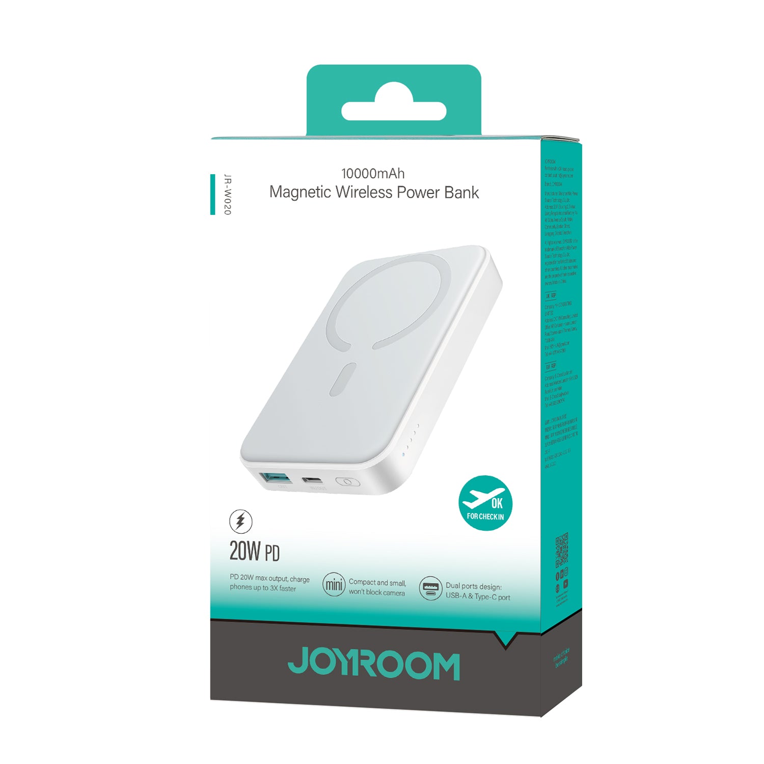 JOYROOM JR-W020 20W Magnetic Wireless Power Bank 10000mAh-B2B