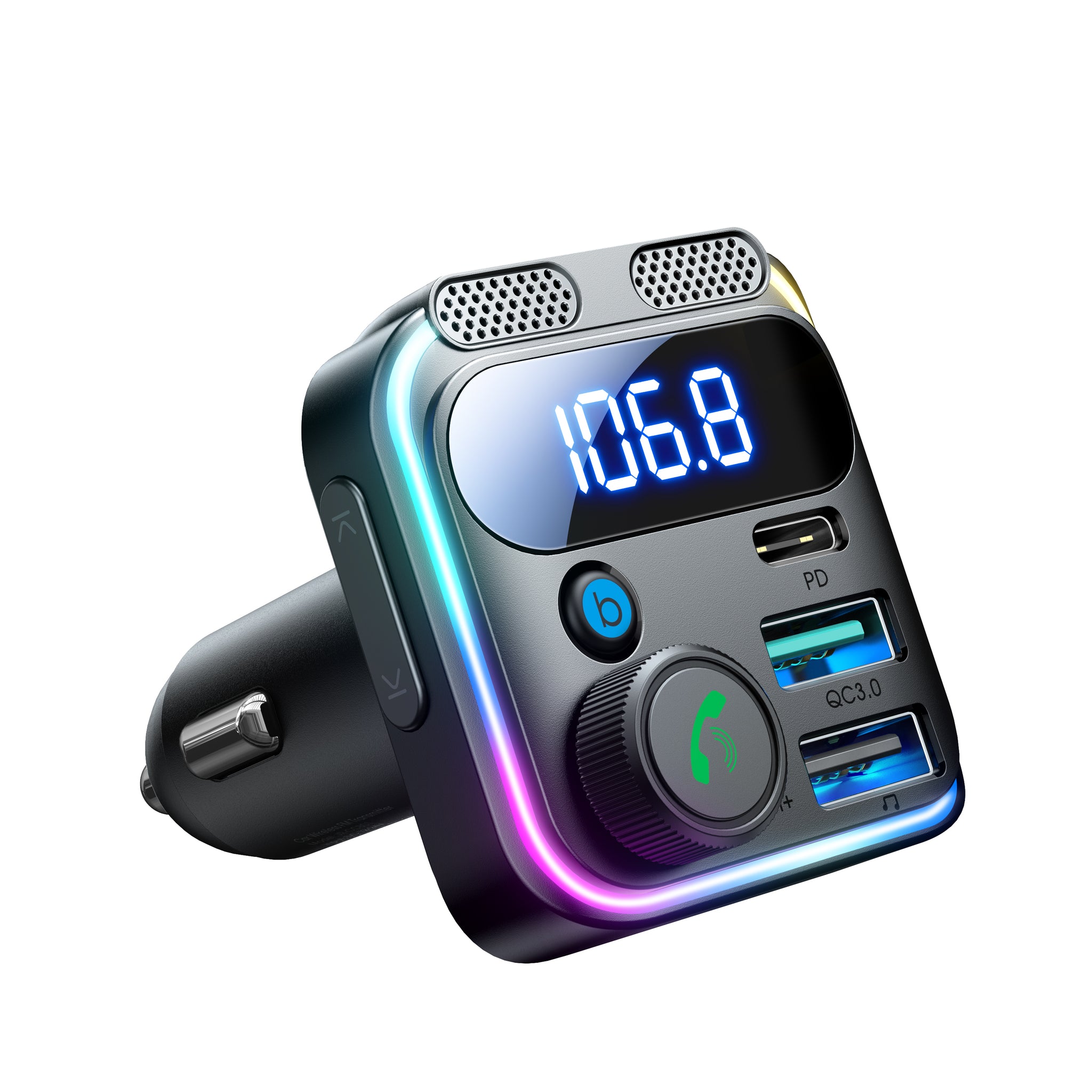 JR-CCB01 48W Dual-Mic Car Wireless FM Transmitter-B2B