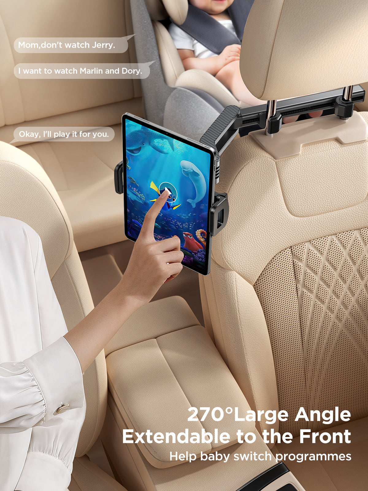 JOYROOM JR-ZS369 Car Headrest Tablet Holder