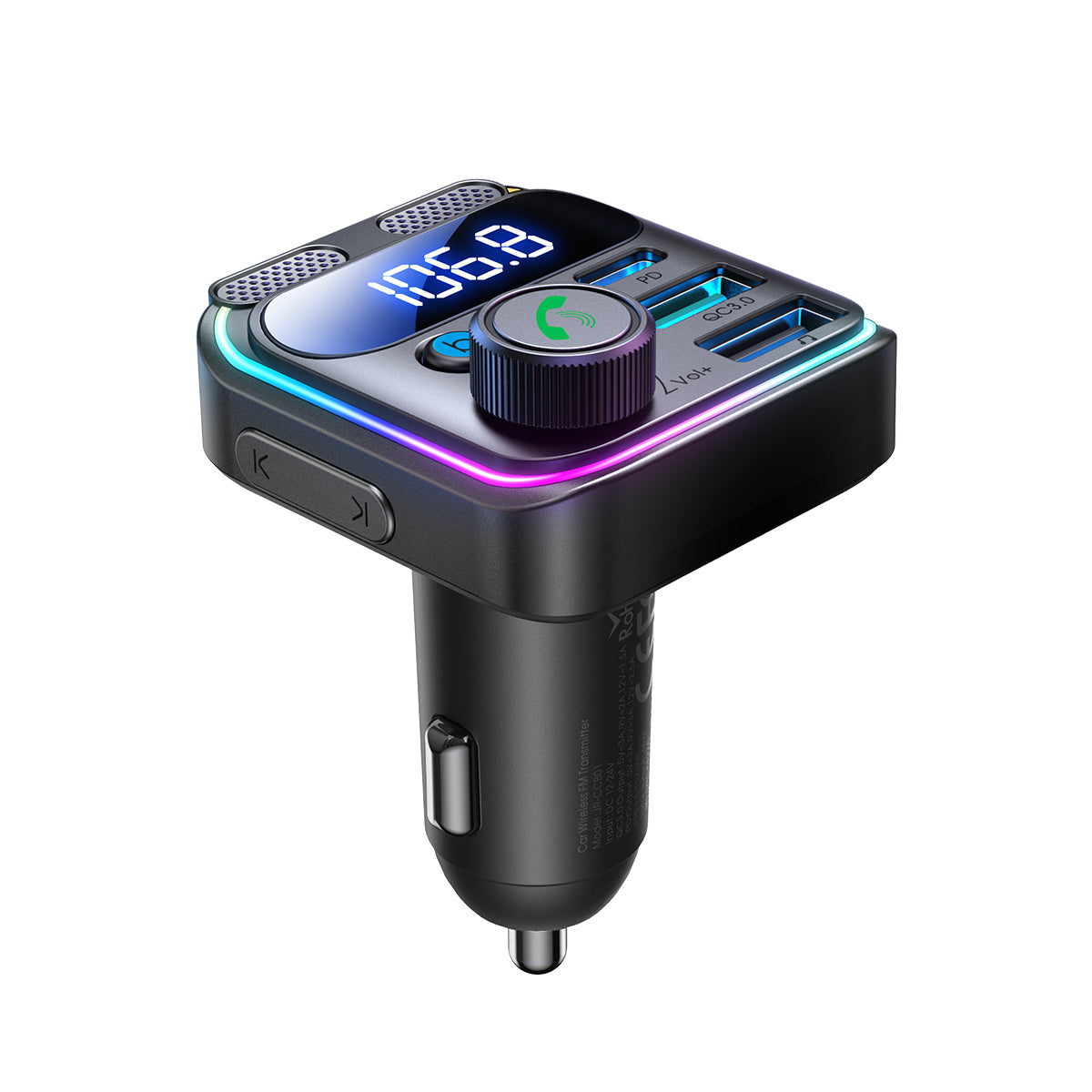 JR-CCB01 48W Dual-Mic Car Wireless FM Transmitter-B2B