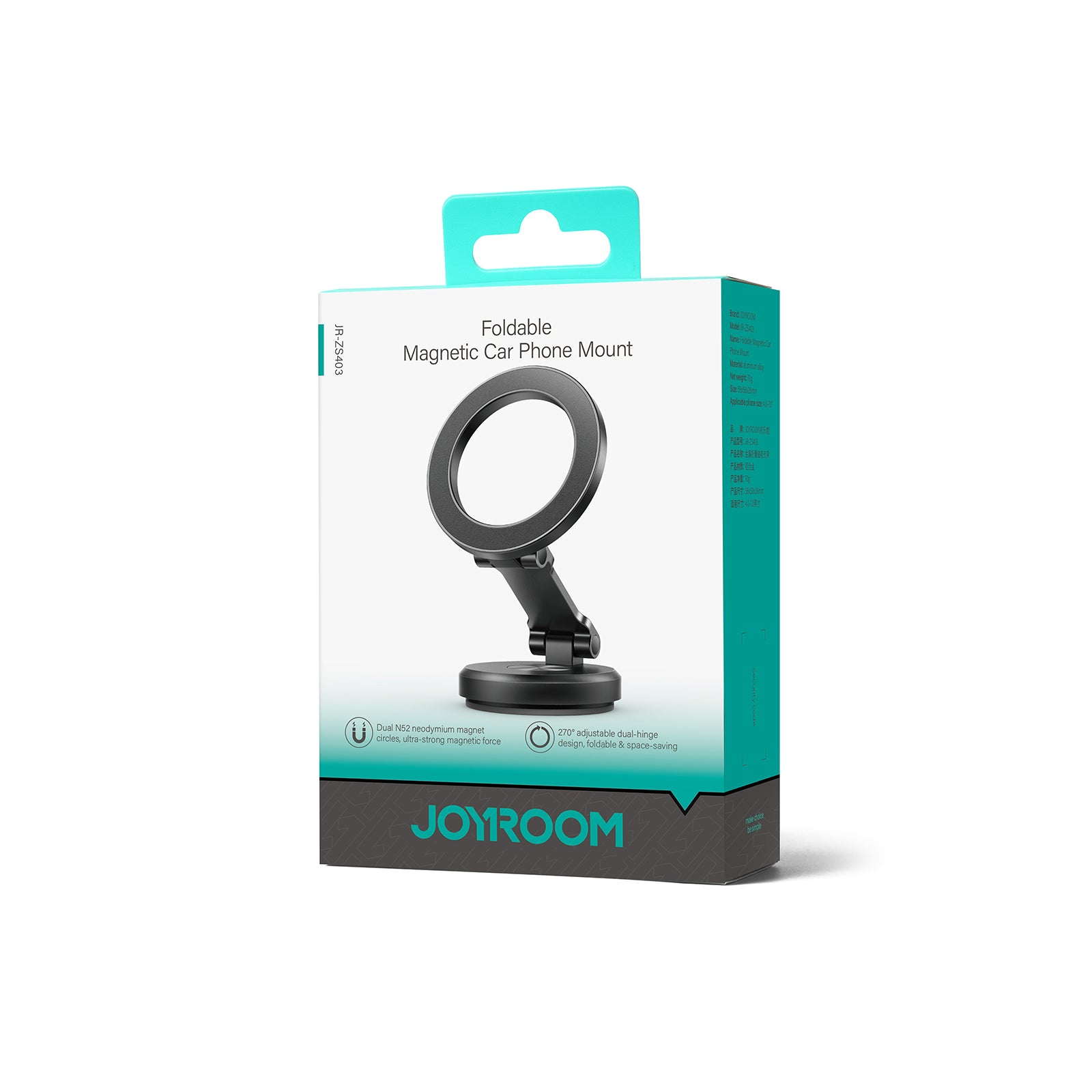 JR-ZS403 Foldable Magnetic Car Phone Mount