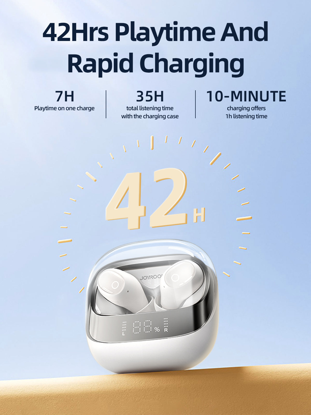 True wireless discount earbuds charging time