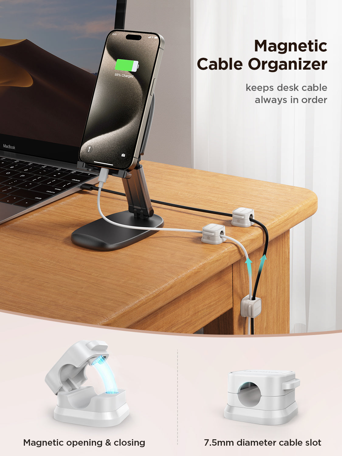 JOYROOM JR-ZS368 Magnetic Cable Organizer (6pcs)