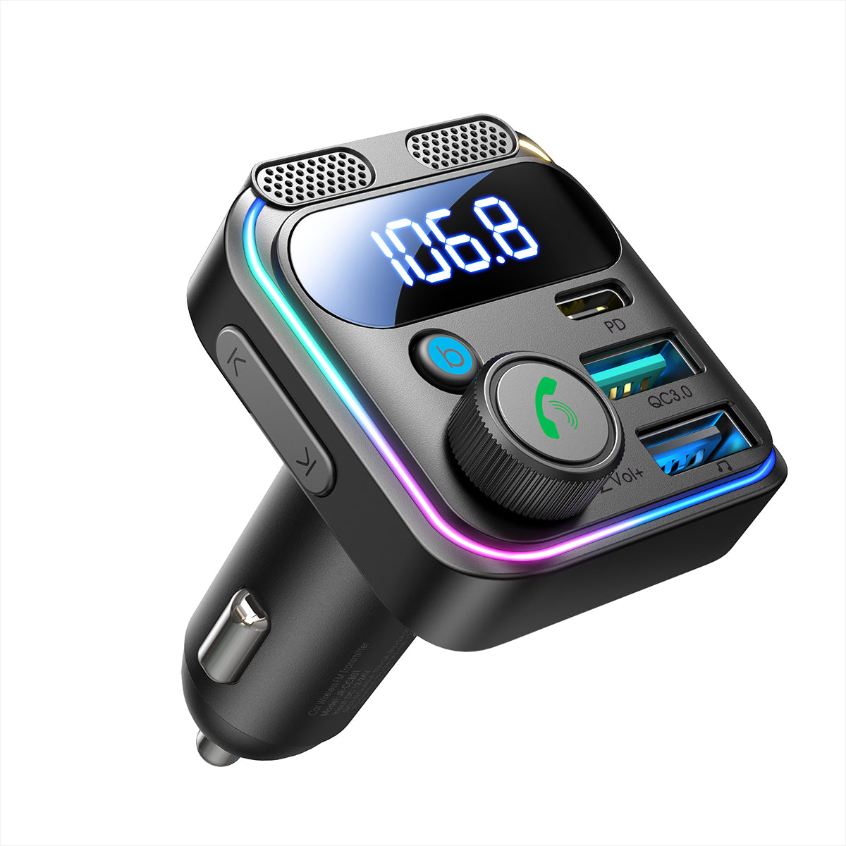 JR-CCB01 48W Dual-Mic Car Wireless FM Transmitter-B2B